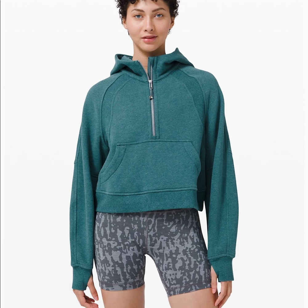 NWT lululemon Desert Teal Scuba 1/2 Zip Hoodie